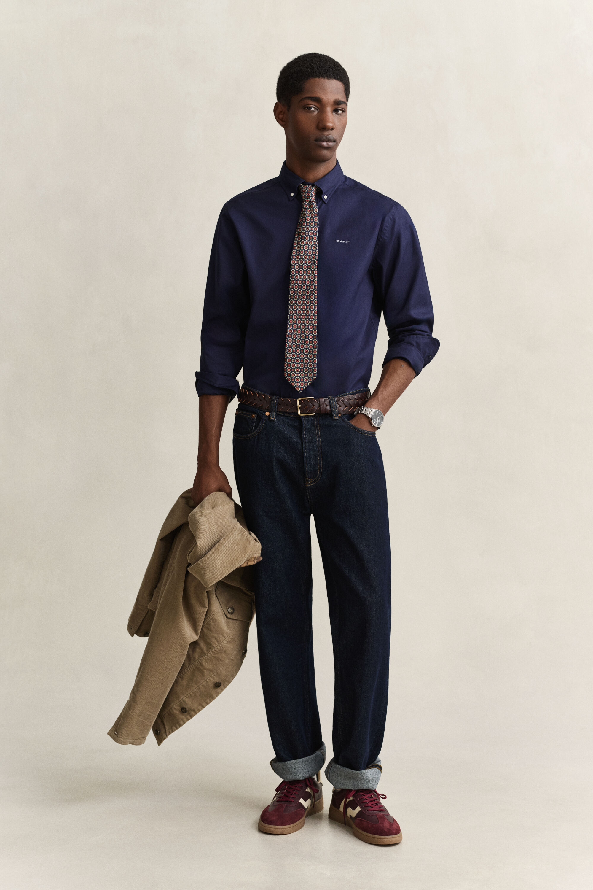 Regular fit ‑mitoitettu pinpoint oxford ‑paita