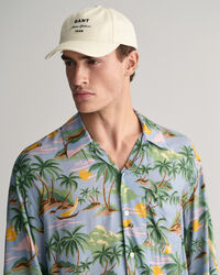 Relaxed fit ‑mitoitettu lyhythihainen Hawaiian Print -paita