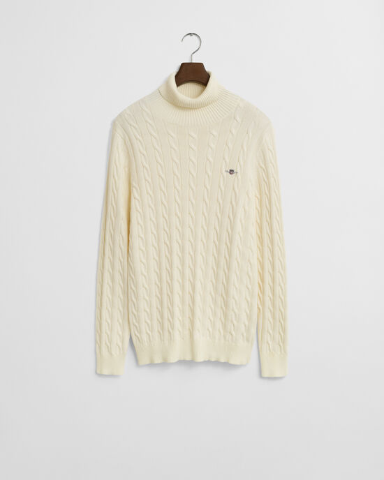 Puuvillainen palmikkopooloneule