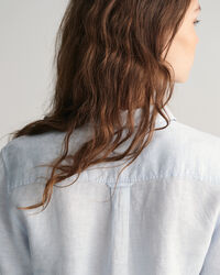 Regular fit ‑mitoitettu pellavainen chambray-paita