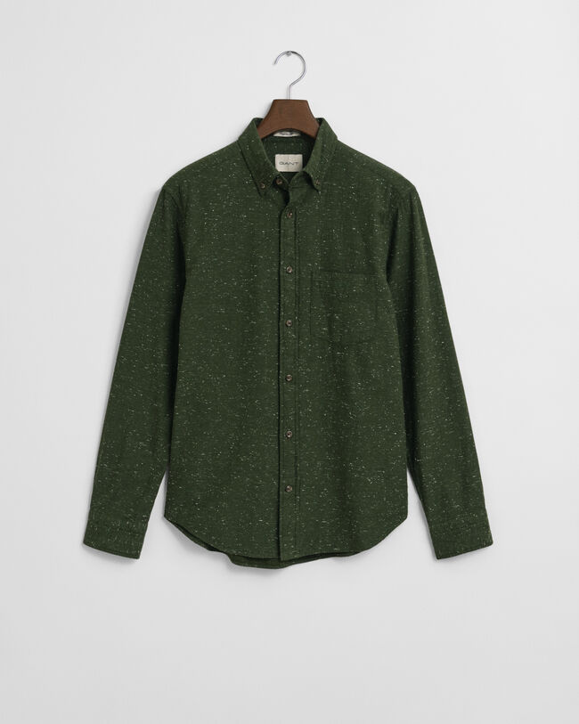 Regular fit ‑mitoitettu nyppyflanellipaita