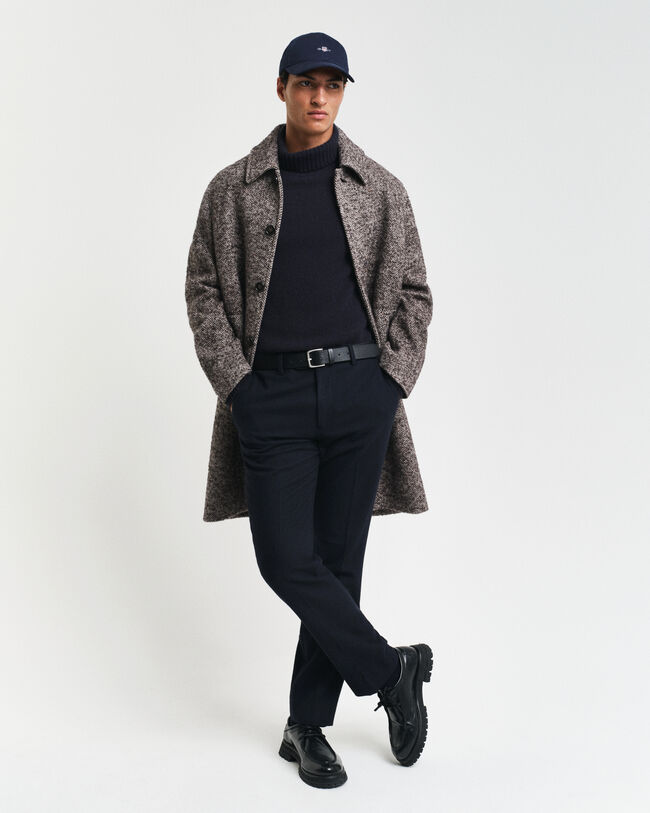 Slim fit ‑mitoitetut kalanruotokuvioiset puvunhousut