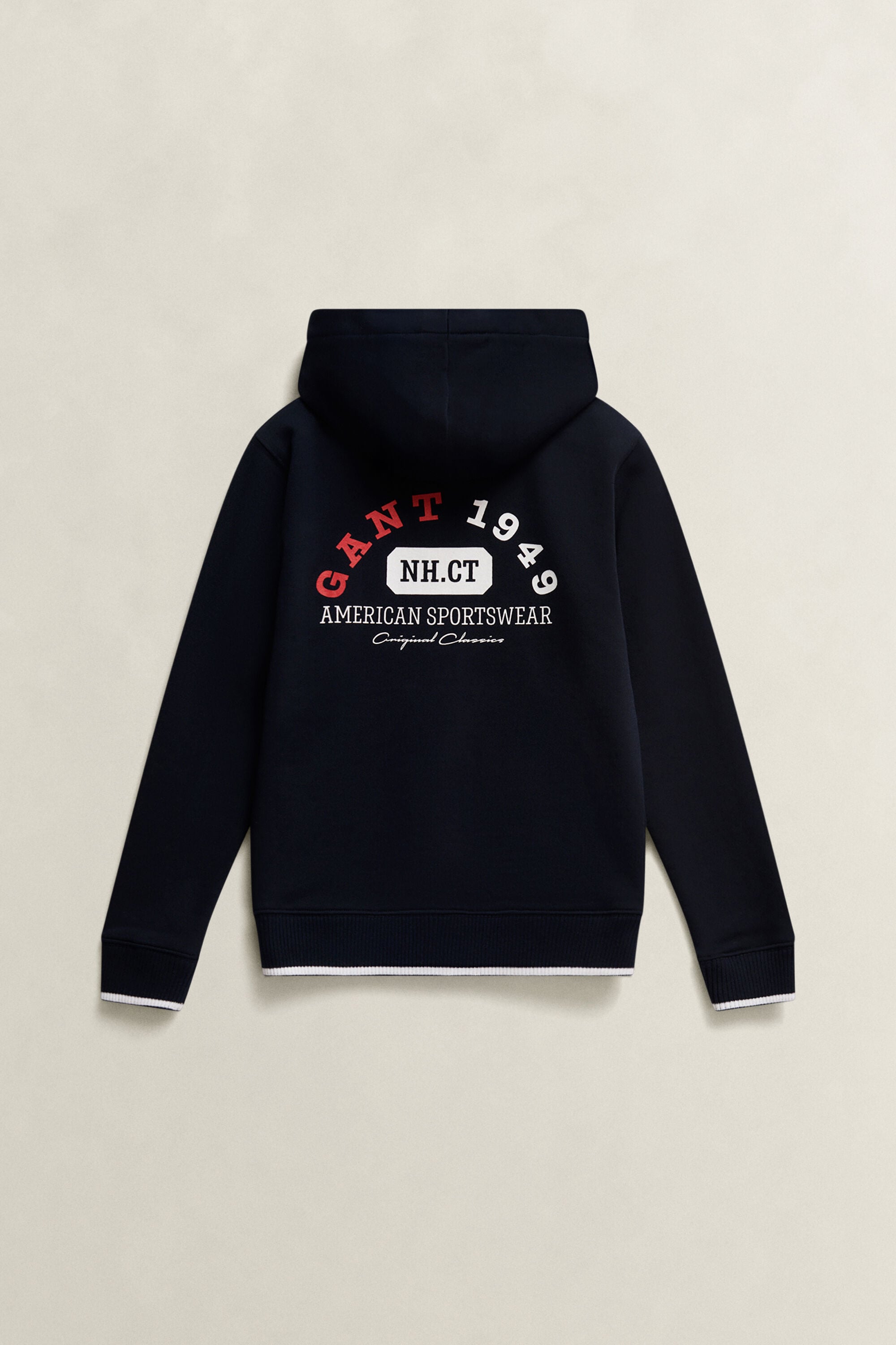 Boys-malliston vetoketjullinen Collegiate-printtihuppari