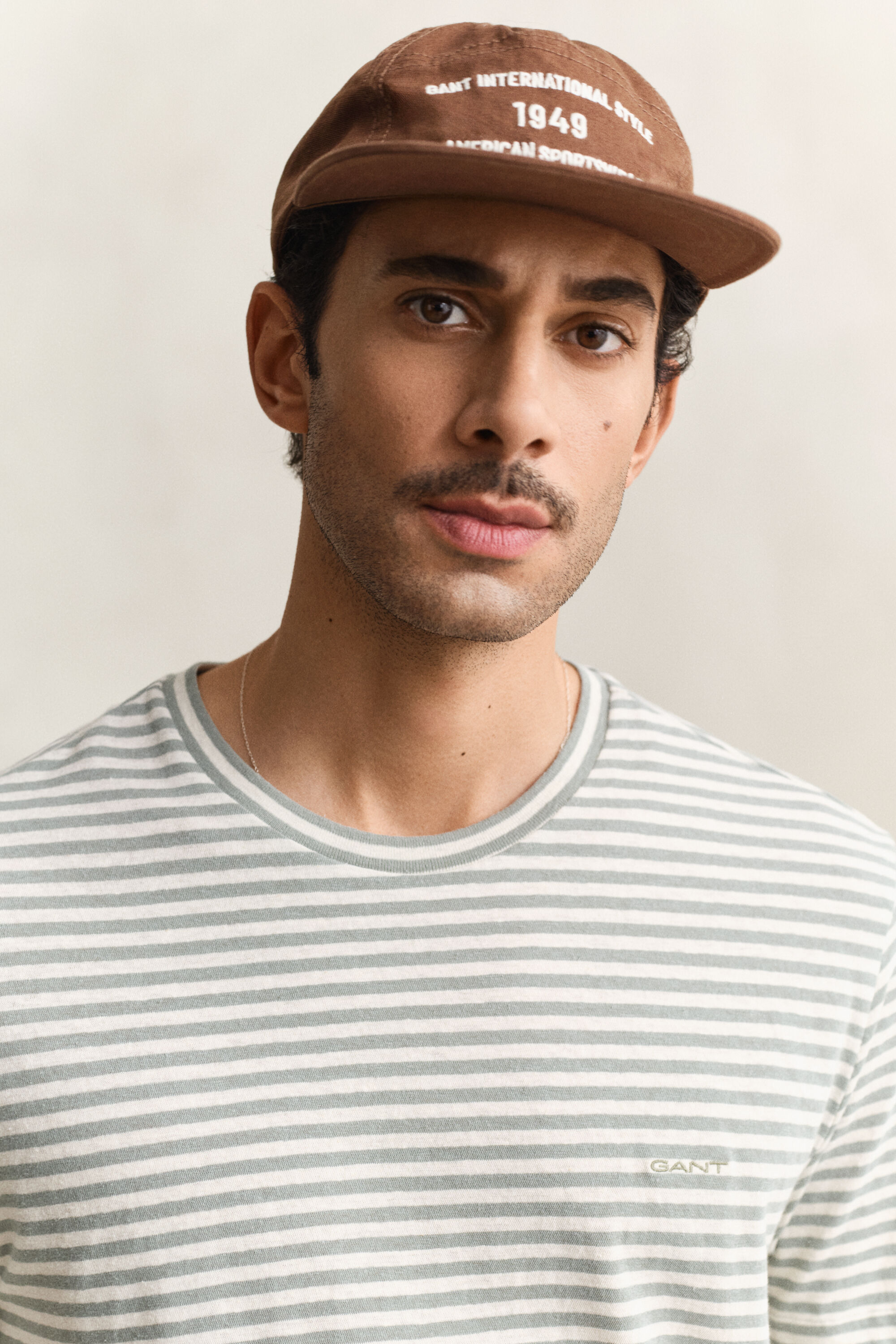 Raidallinen t‑paita puuvilla-pellavaa