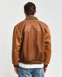 Nahkainen GANT Varsity Jacket ‑takki