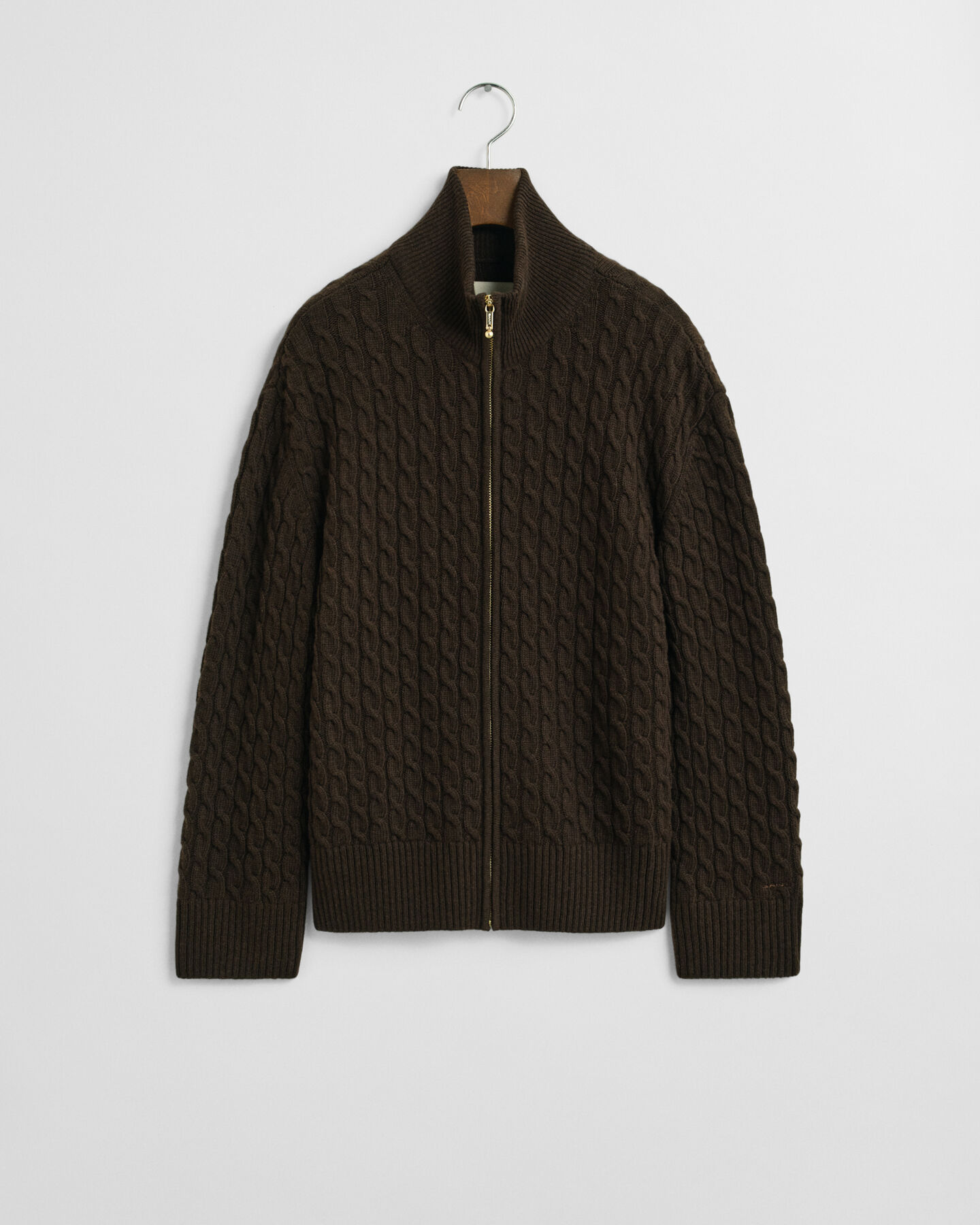 Vetoketjullinen palmikkoneuletakki