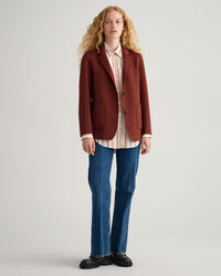 Käsin tikattu suora bleiseri