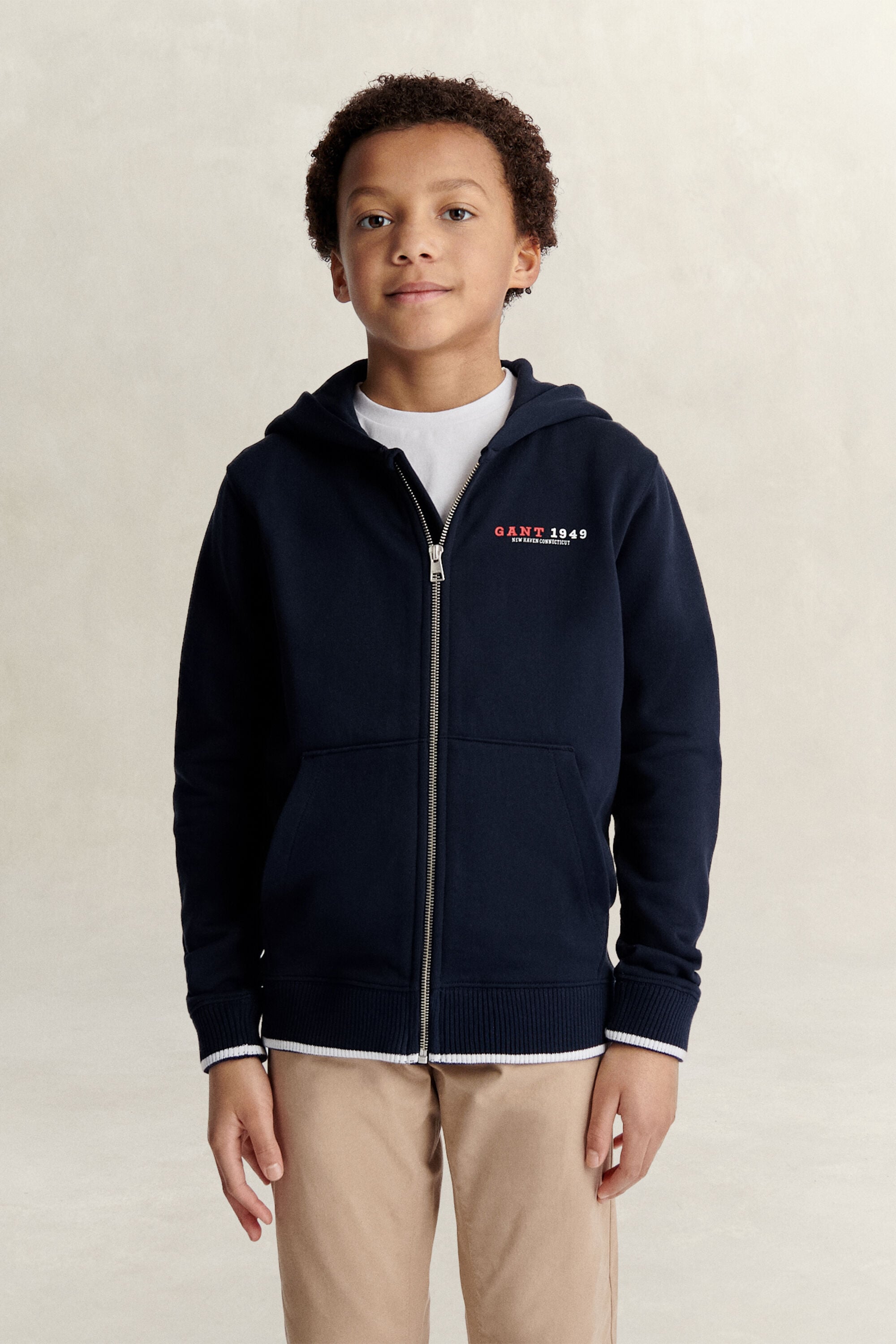 Teen Boys ‑malliston vetoketjullinen printtihuppari