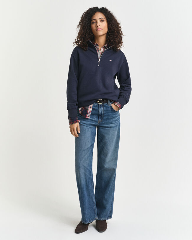 Shield‑collegepaita vetoketjukauluksella