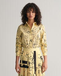 Regular fit ‑mitoitettu viivakuvioitu puuvillavoileepaita