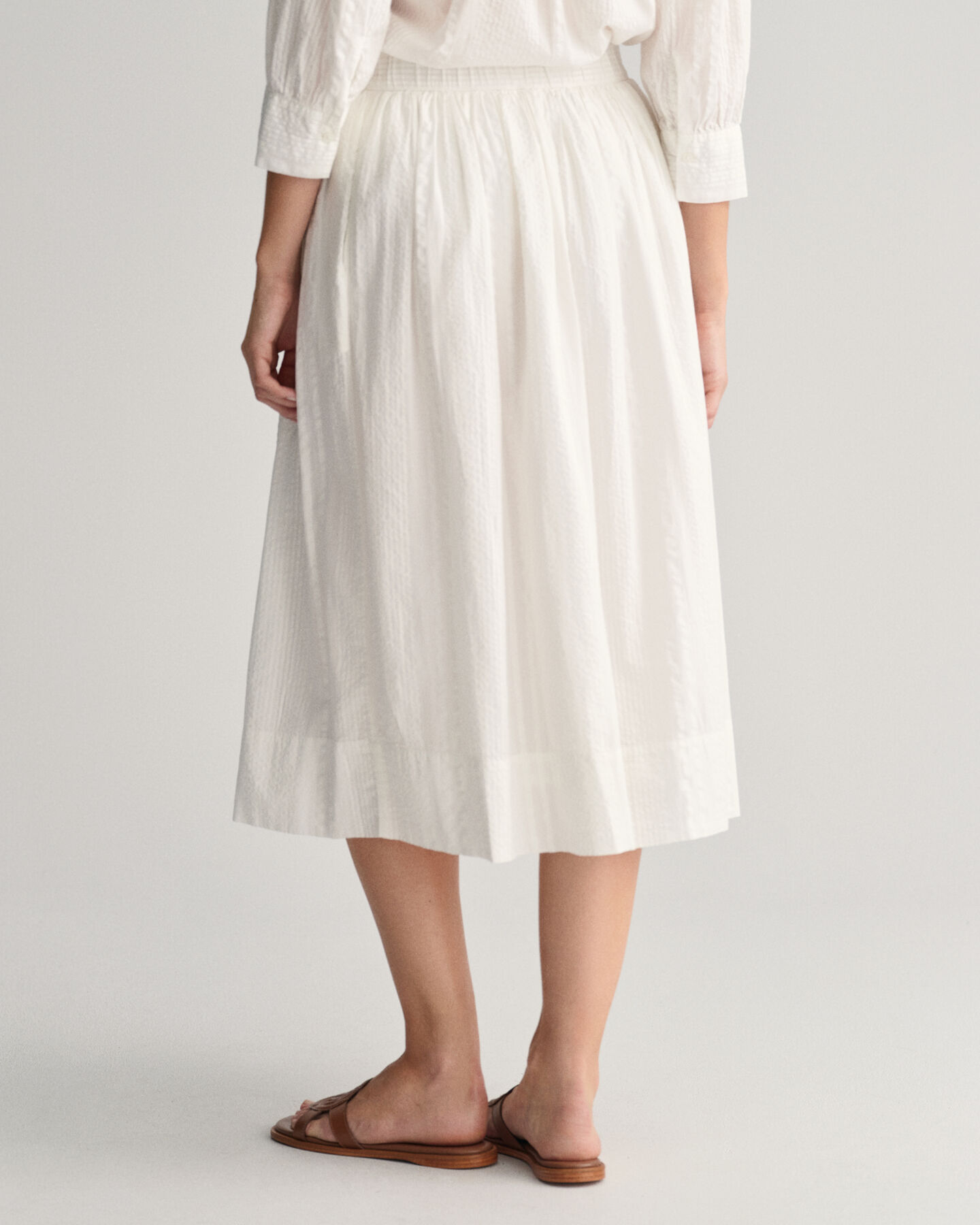 Raidallinen Seersucker Pull-On ‑hame