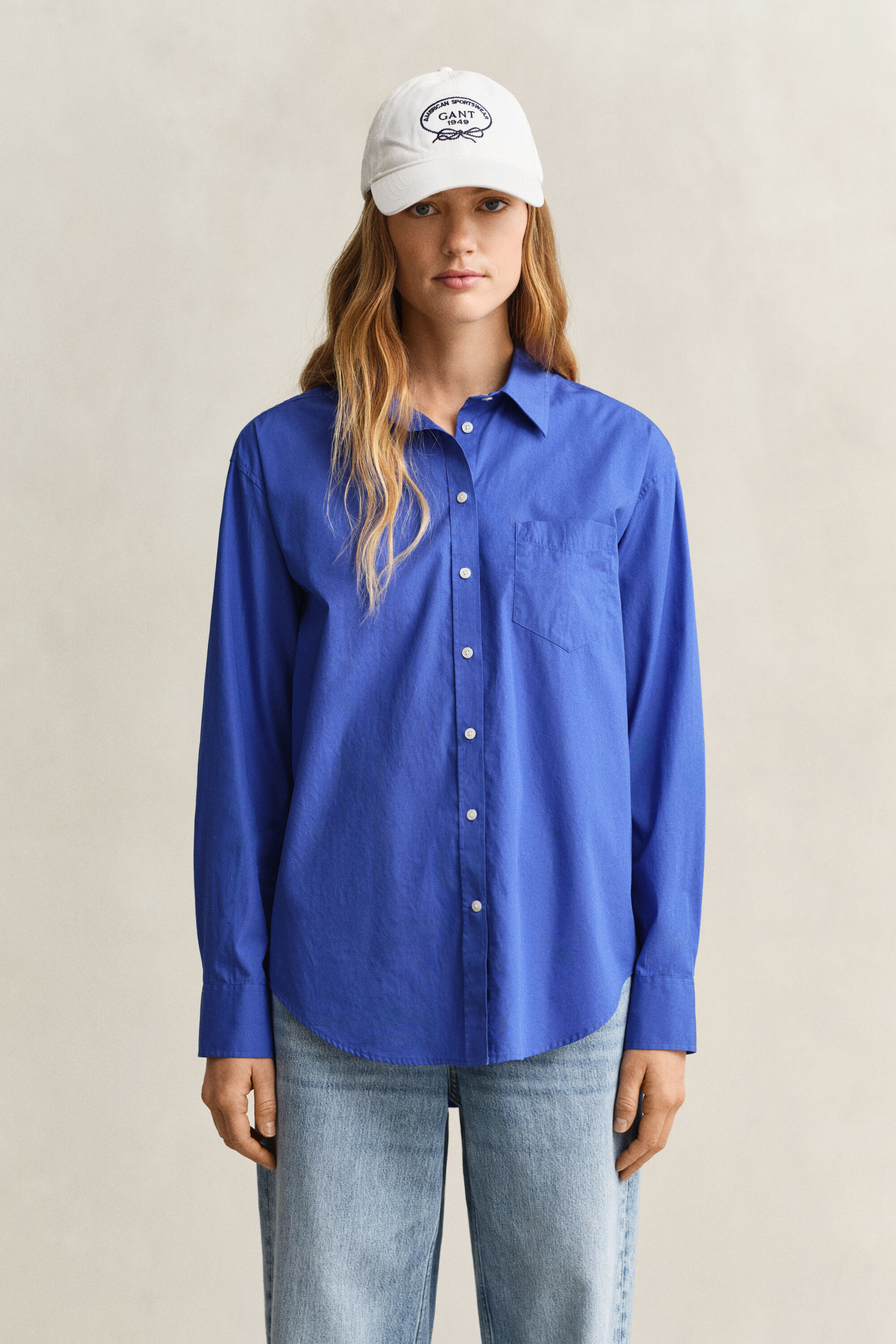 Relaxed fit ‑mitoitettu Classic-popliinipaita