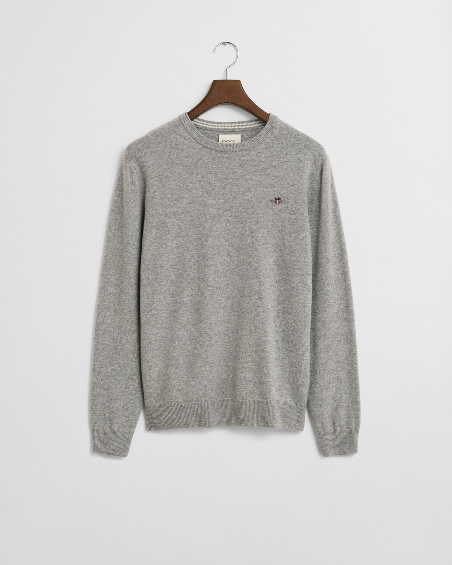 Ohut lampaanvillaneule, pyöreä pääntie