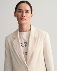 Regular fit ‑mitoitettu joustava pellavableiseri