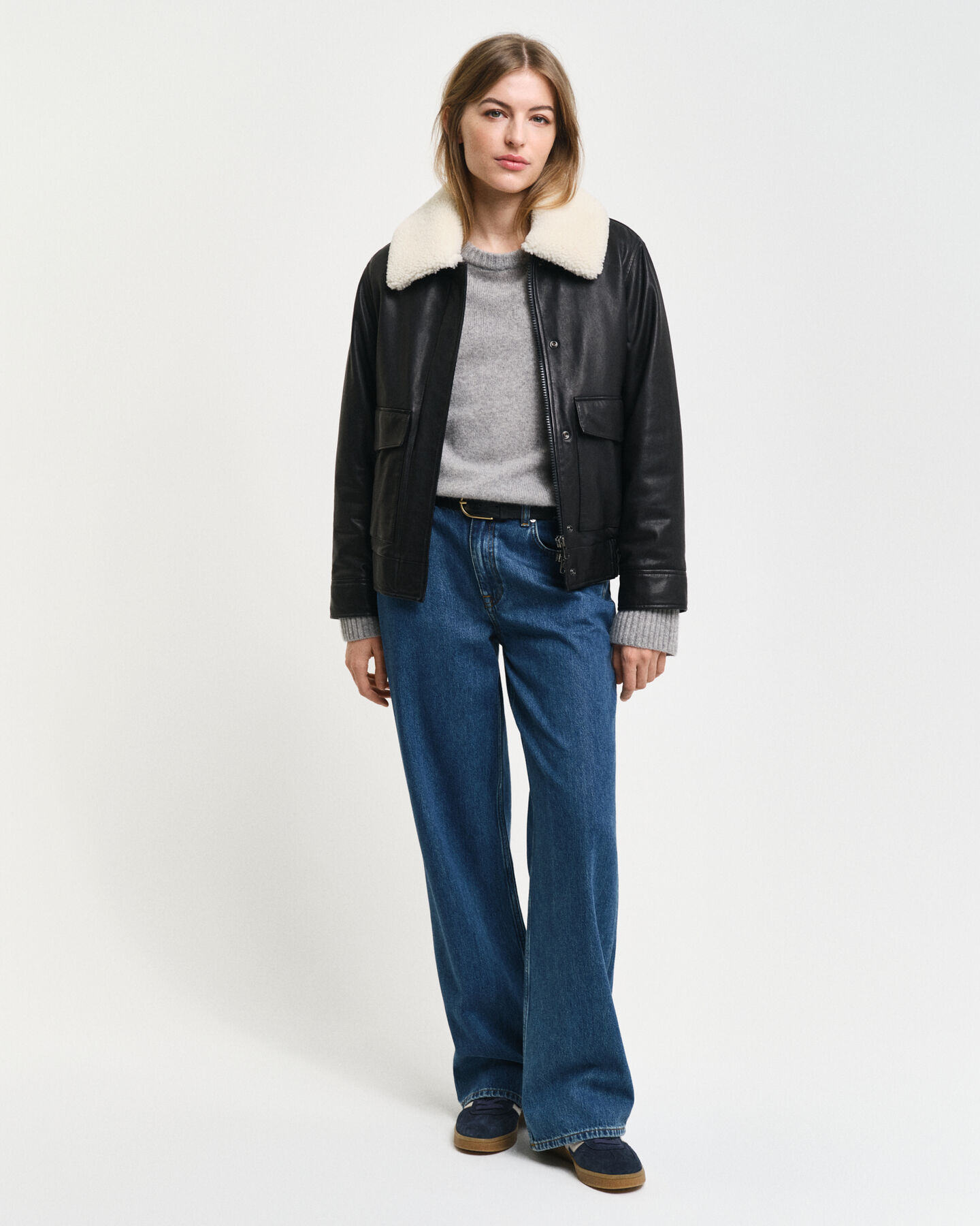 Kašmirvillainen neulepusero, pyöreä pääntie