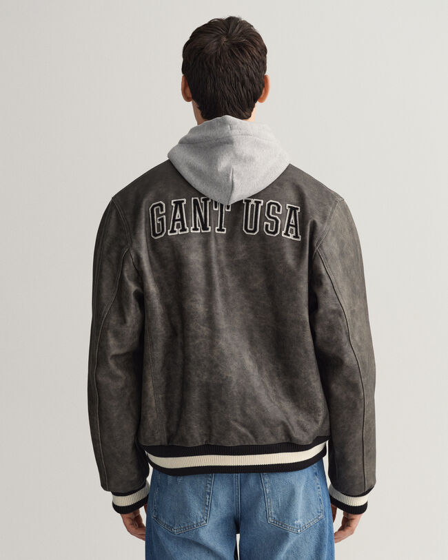 Nahkainen GANT Varsity Jacket
