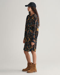 K&ouml;ysiprintill&auml; kuvioitu paitamekko