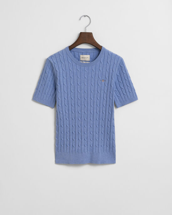 Joustopuuvillainen palmikkoneulepusero