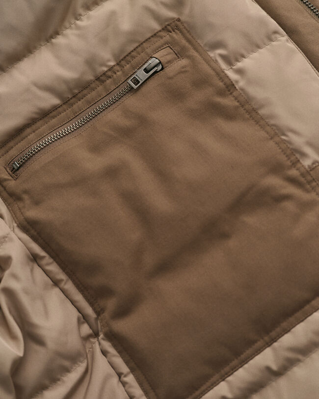 Topattu flanellikankainen maastotakki