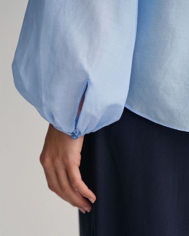 Relaxed fit ‑mitoitettu pusero puuvilla-silkkisekoitetta