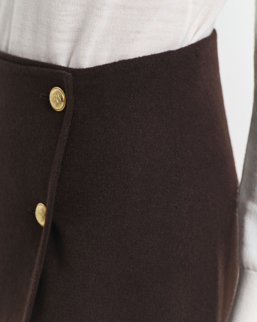 Käsin tikattu kietaisumallinen midihame