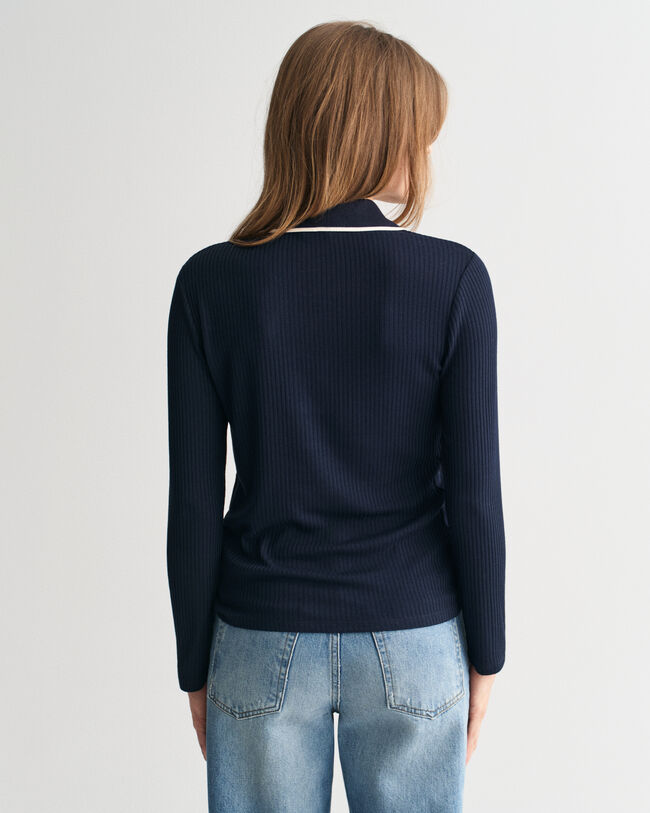 Pitkähihainen pikeepaita joustinneuletta