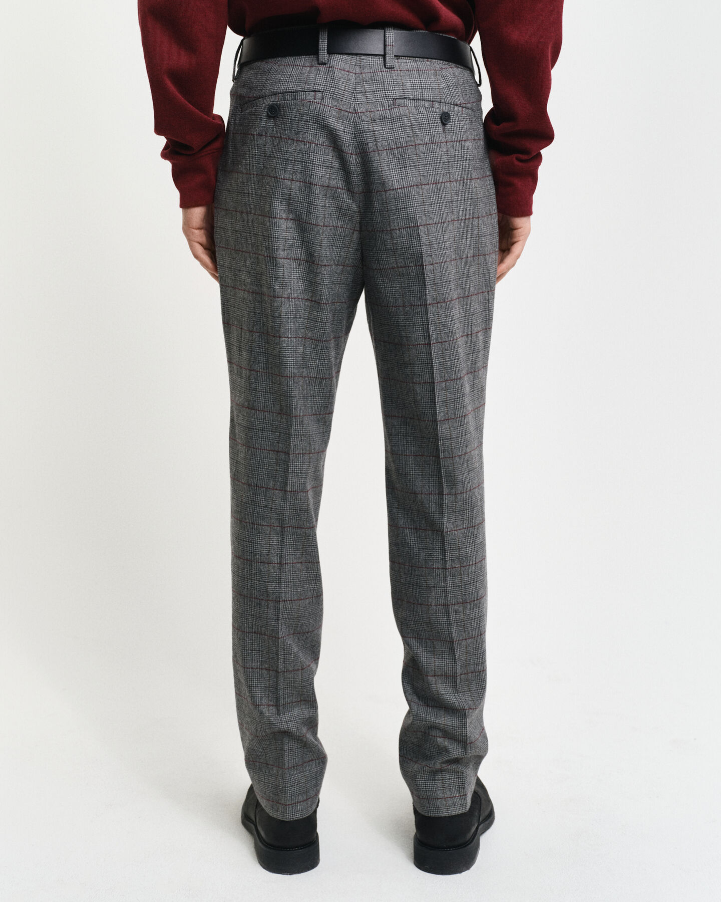 Slim fit ‑mitoitetut ruudulliset puvunhousut