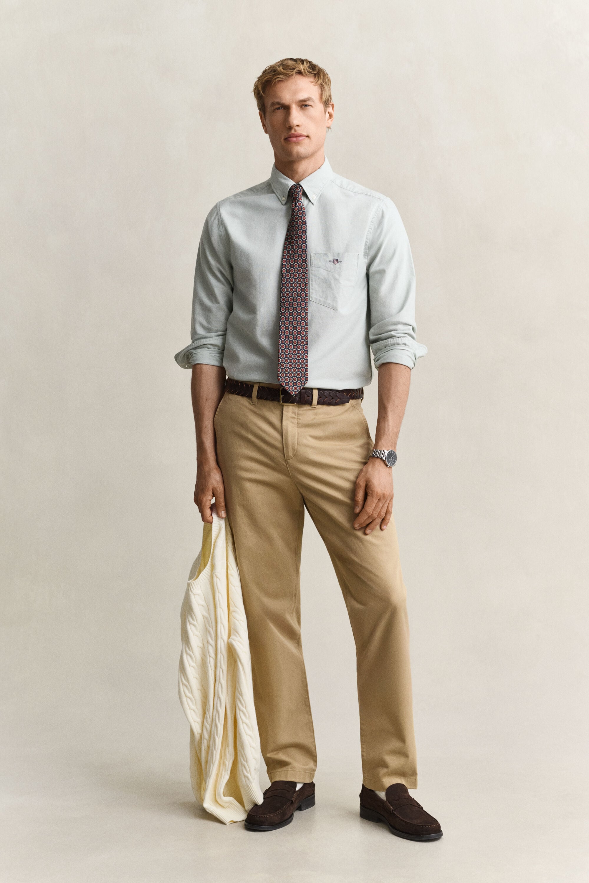 Regular fit ‑mitoitettu klassinen oxford-paita