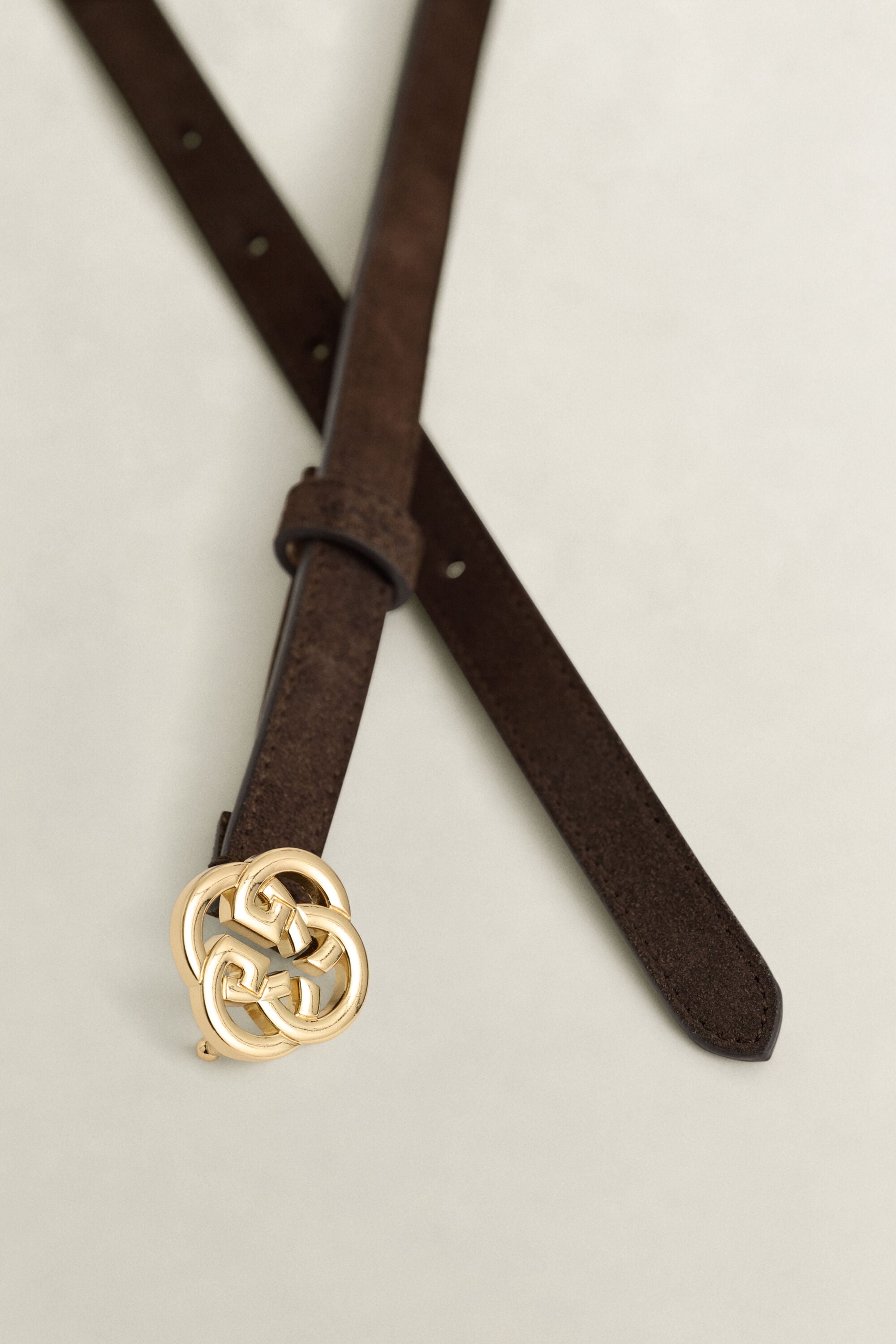 Mokkanahkavyö monogrammikoristeella