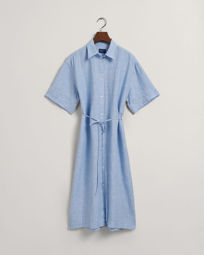 Lyhythihainen pellavapaitamekko