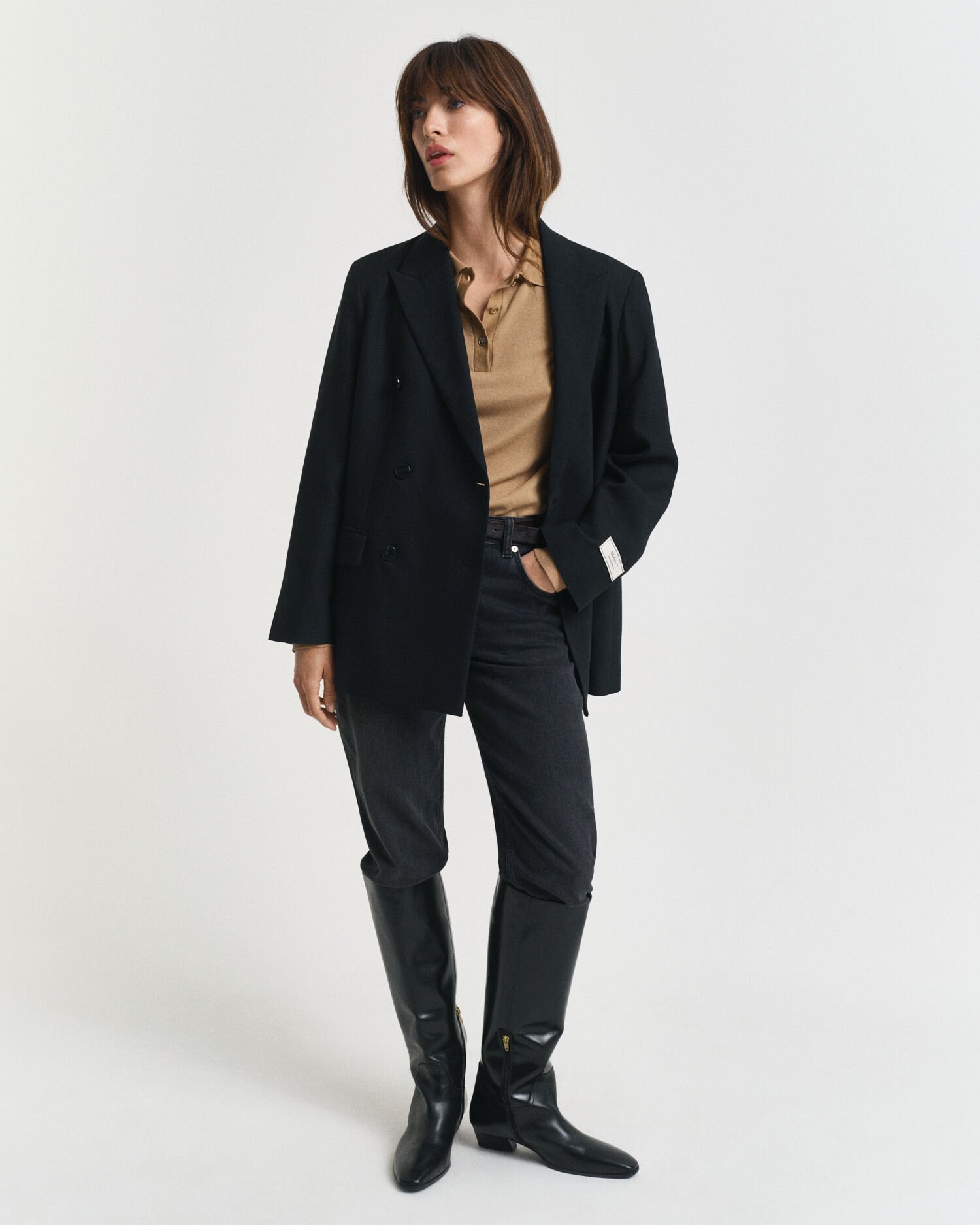 Saumaton pitkähihainen napitettu pikeepaita