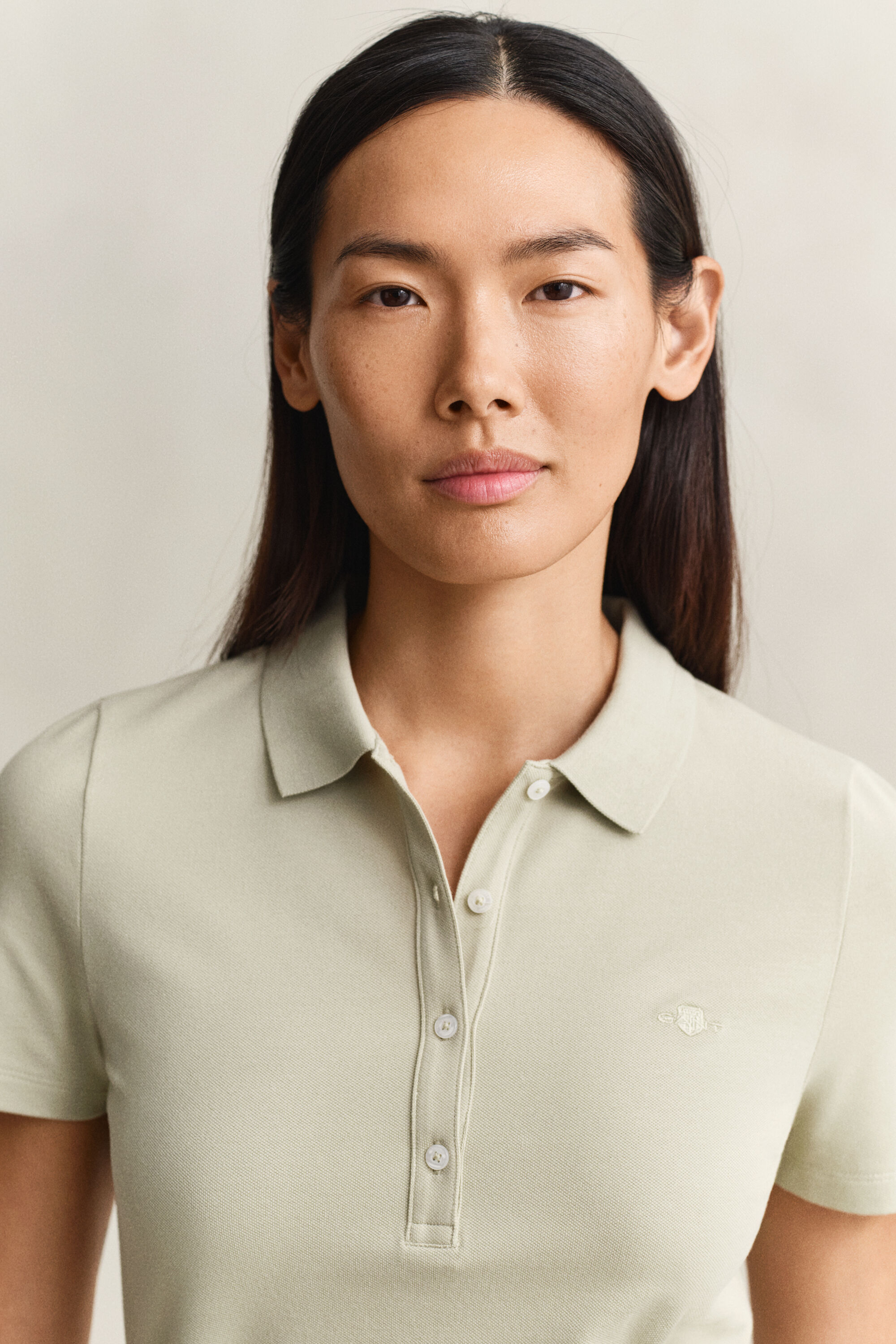 Slim fit ‑mitoitettu pikeepaita