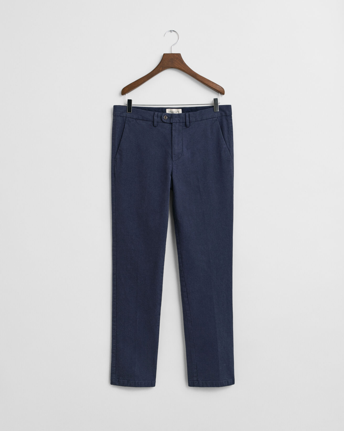 Slim fit ‑mitoitetut kalanruotokuvioiset puuvillahousut