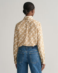 Regular fit ‑mitoitettu G Patterned ‑puuvilla-silkkipaita