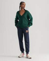 Mohairvillainen v‑neulepusero