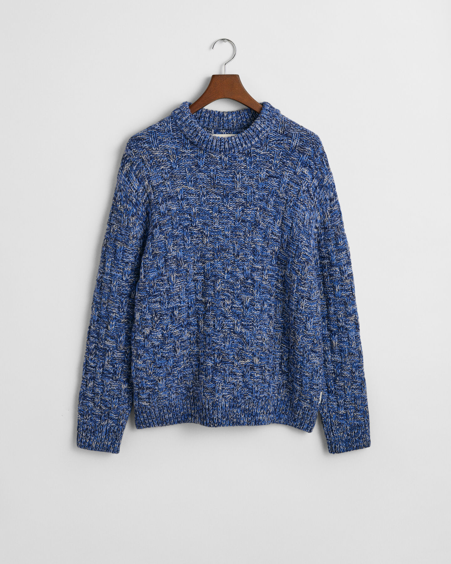 Kohopintainen villasekoiteneule, pyöreä pääntie