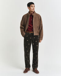 Regular fit ‑mitoitettu vakosamettipaita