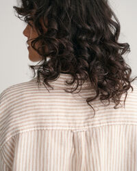 Raidallinen pellavapaitamekko