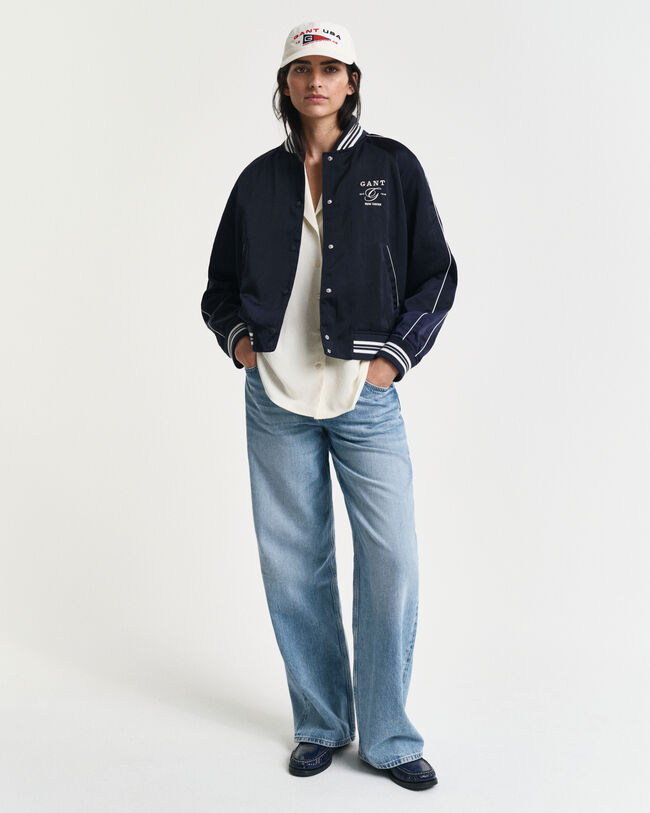 Satiininen Varsity Jacket -takki