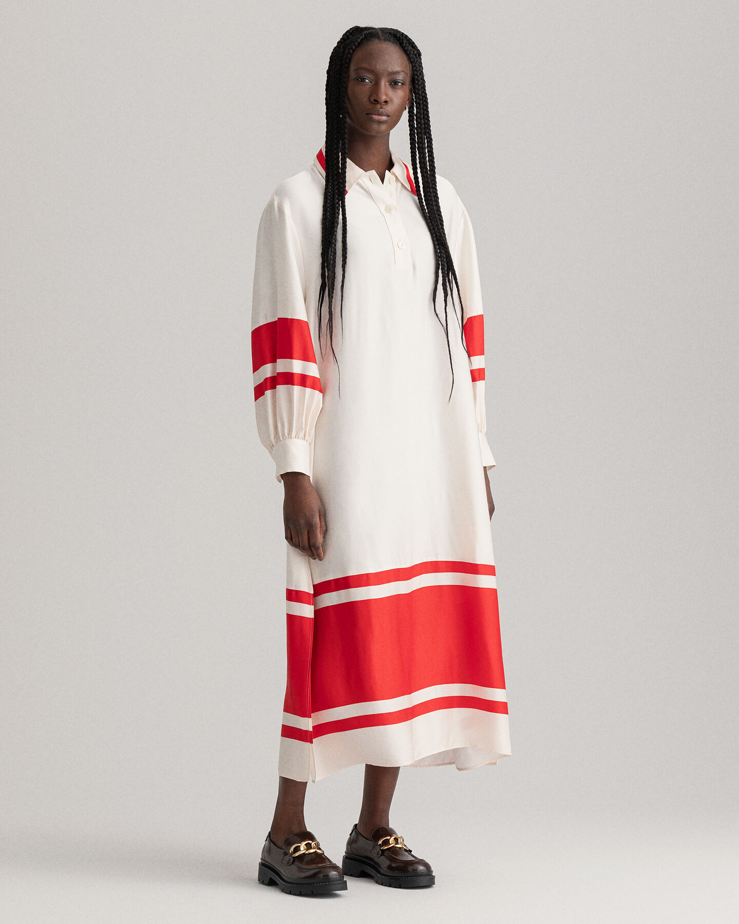 Raidallinen Detail-mekko