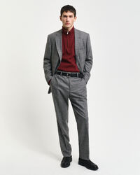 Slim fit ‑mitoitetut ruudulliset puvunhousut