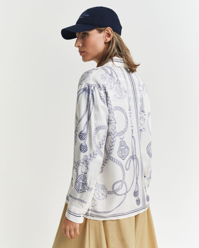 Relaxed fit ‑mitoitettu Sailing-printtipaita