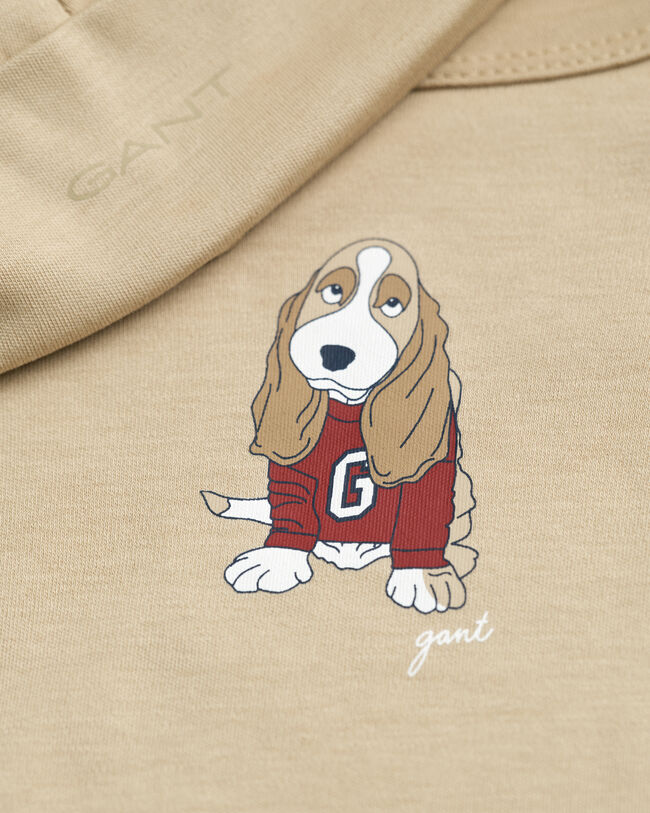 Baby-malliston koirakuvioinen body ja pipo