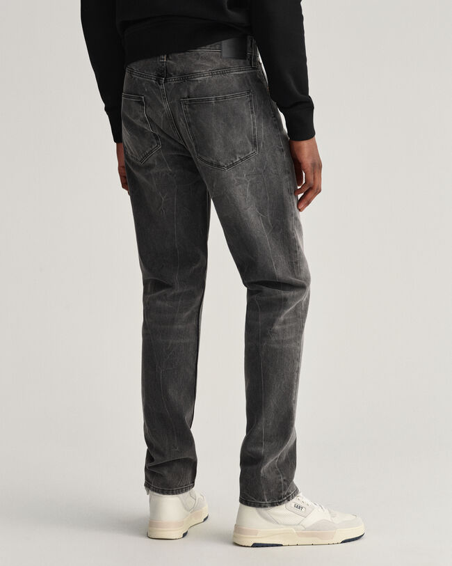 Slim fit ‑mitoitetut Hayes Vintage Wash Denim ‑farkut