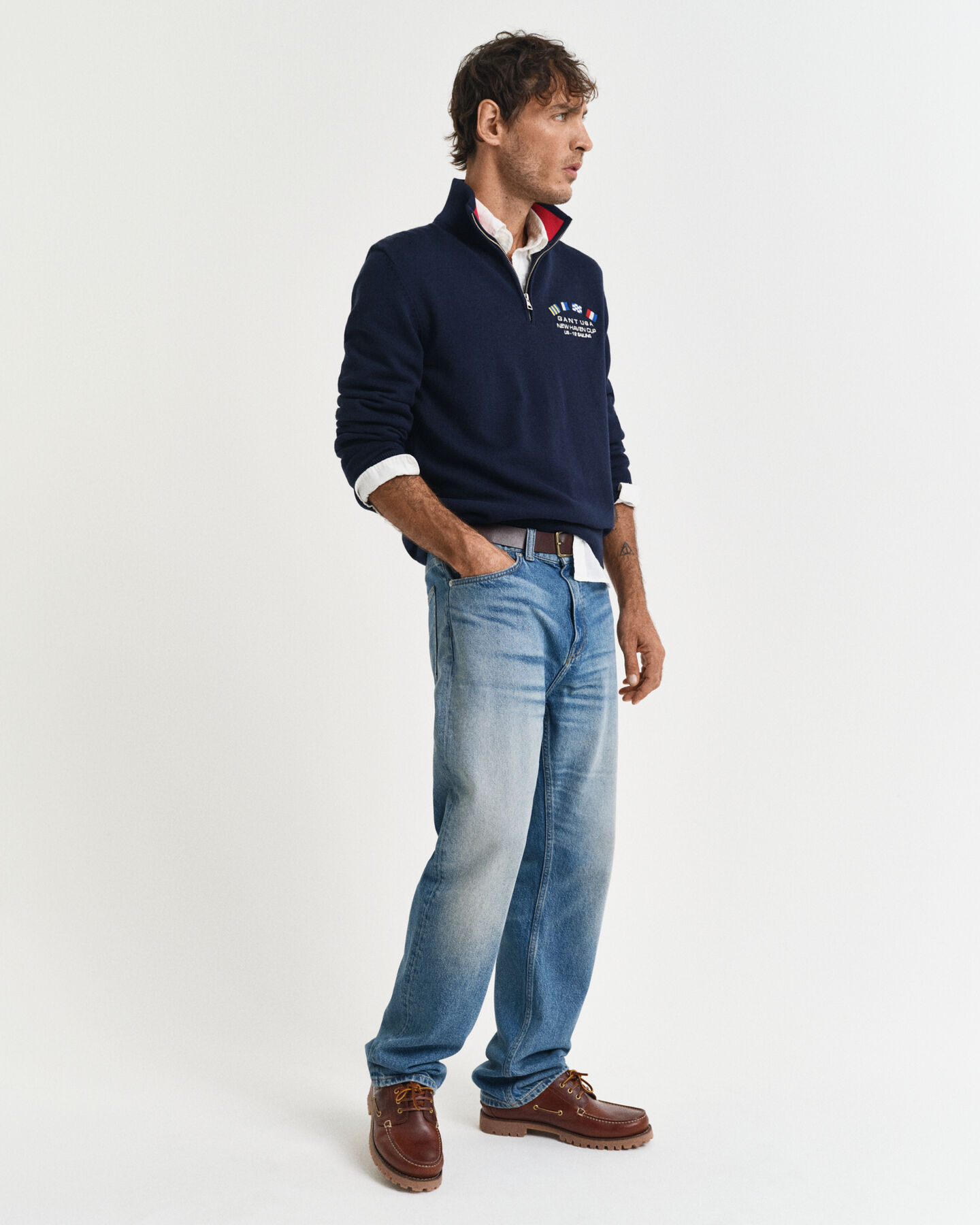 Nautical Flags ‑neulepusero vetoketjukauluksella