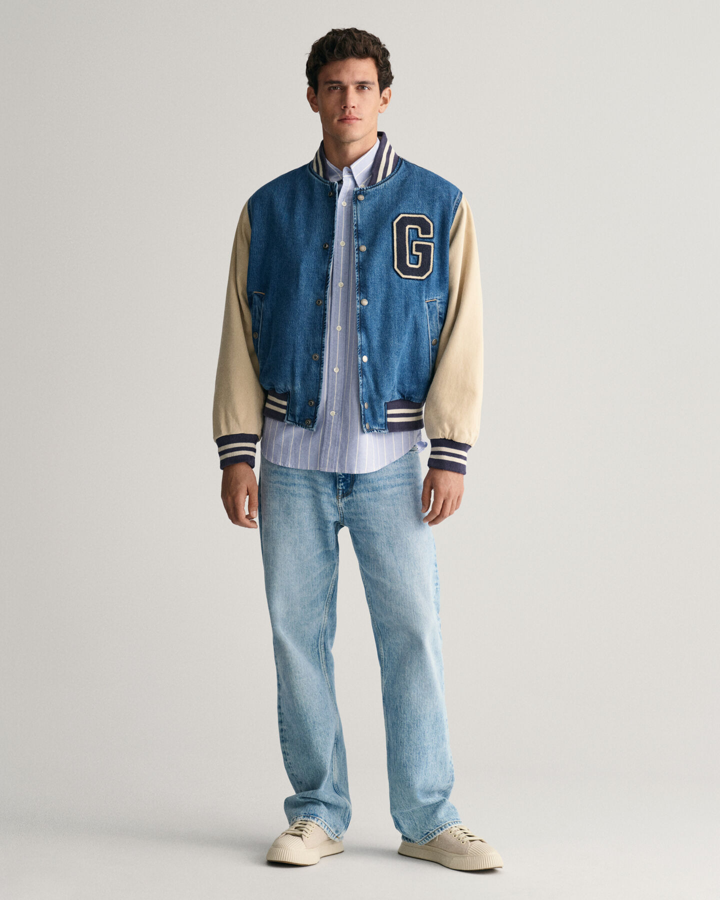 Relaxed fit ‑mitoitettu raidallinen Heritage-oxford-paita