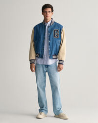 Relaxed fit ‑mitoitettu raidallinen Heritage-oxford-paita