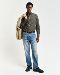 Regular fit ‑mitoitettu paisley-printtipaita