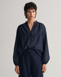 Relaxed fit ‑mitoitettu pusero puuvilla-silkkisekoitetta