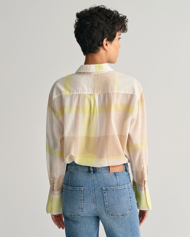 Relaxed&nbsp;fit ‑mitoitettu Madras-ruutupaita